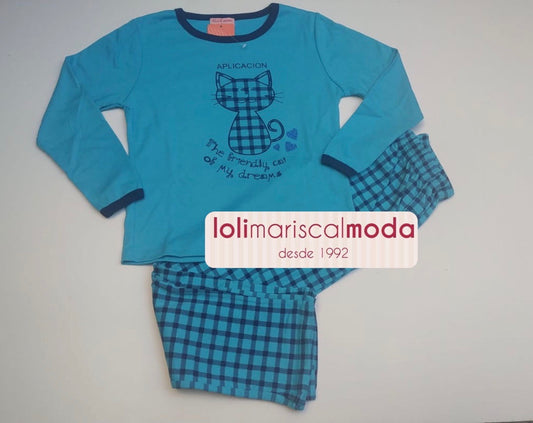Pijamas Invierno Gato Azul lolimariscalmoda 12.95