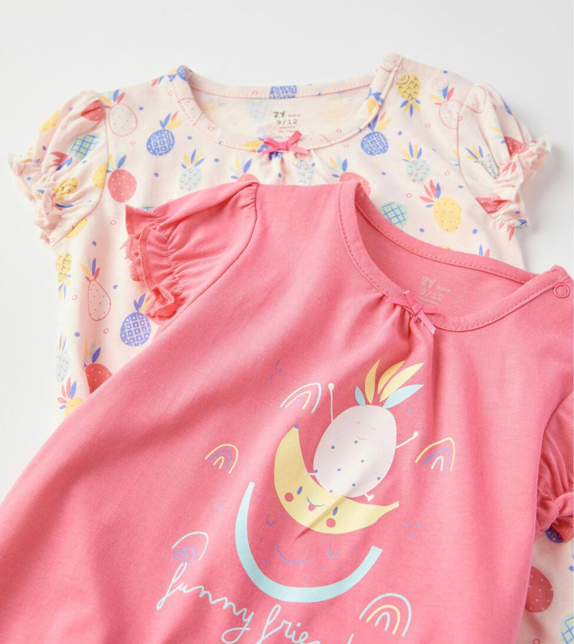 2 Pijamas Romper Para Bebé Niña 'Funny Friends', Multicolor lolimariscalmoda 15.99