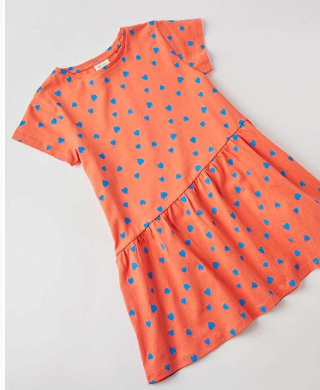 Vestido de niña en naranja con motivos de corazones en algodón 100% lolimariscalmoda 9.99