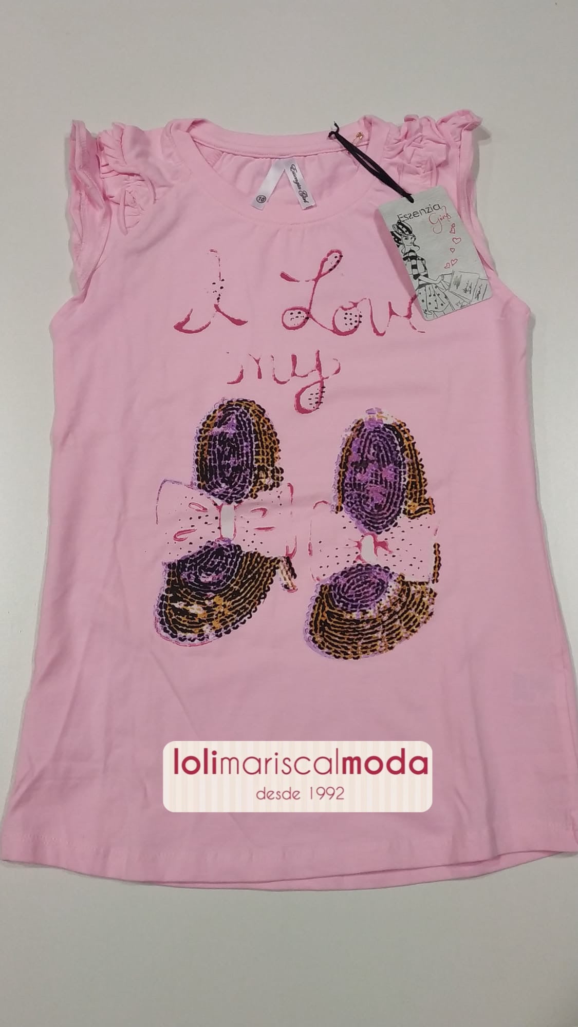 Camiseta niña Zapatillas Rosa lolimariscalmoda 4.95