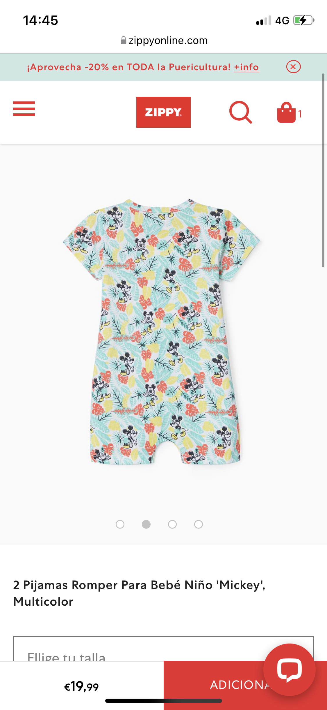 2 Pijamas Romper Para Bebé Niño 'Mickey', Multicolor lolimariscalmoda 19.99