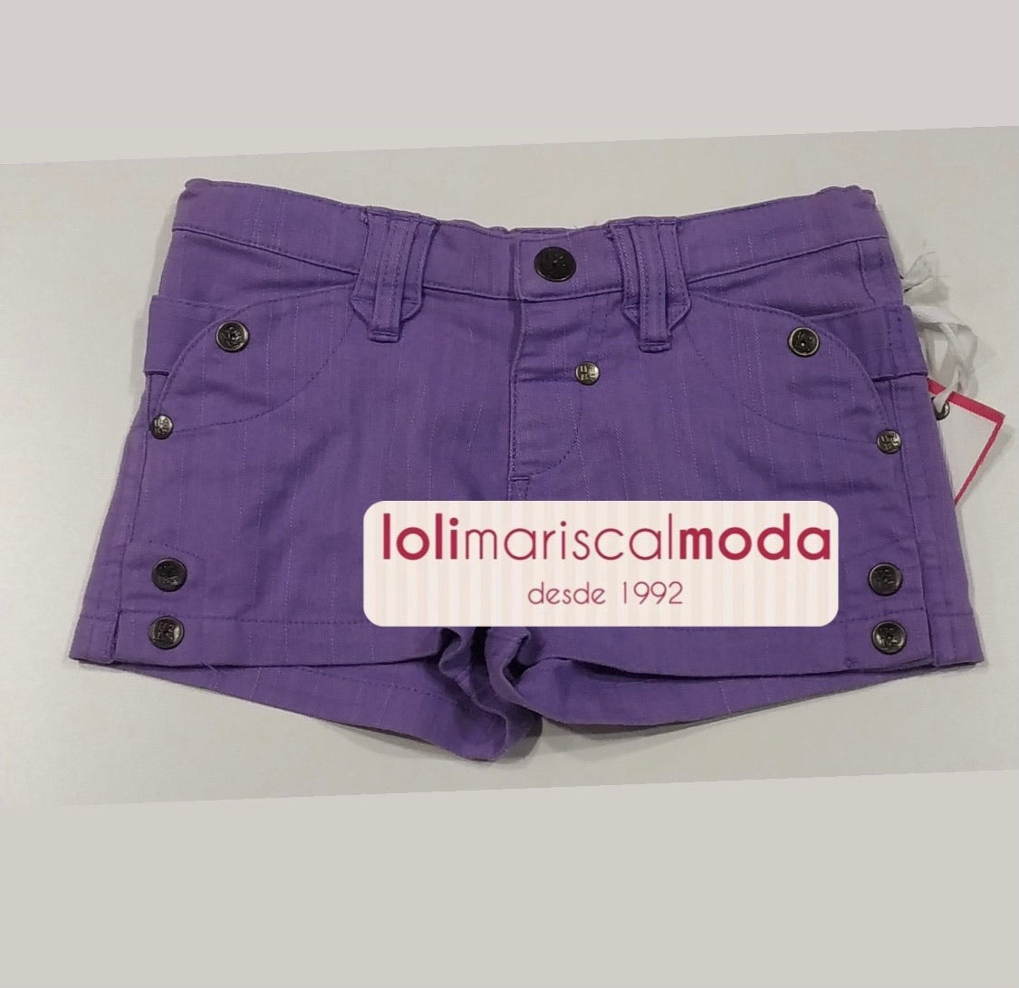Pantalón Corto niña Lila lolimariscalmoda 7.90