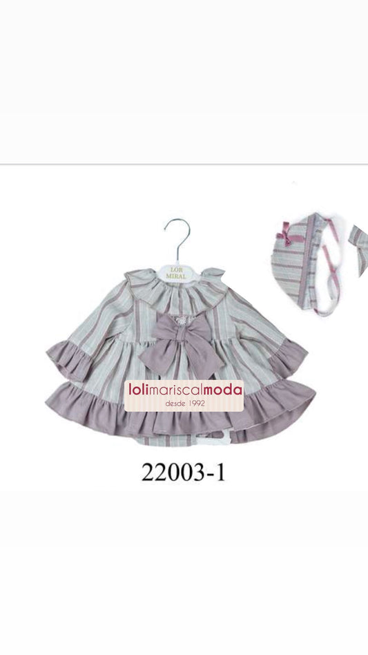 Vestido Bebé Morado Lor Miral 22003/vbg