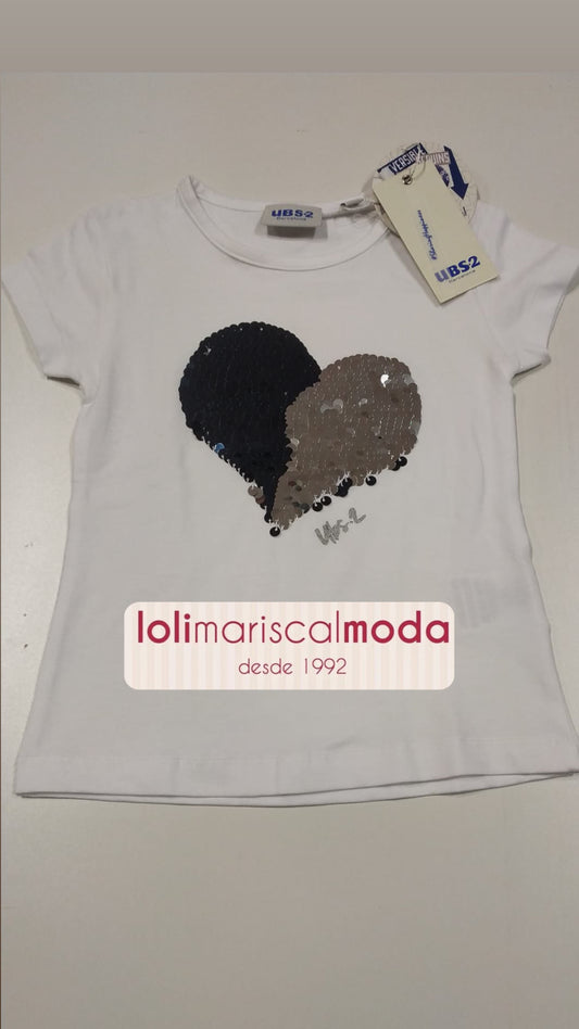 Camiseta  Niña Corazón lentejuelas lolimariscalmoda 7.99