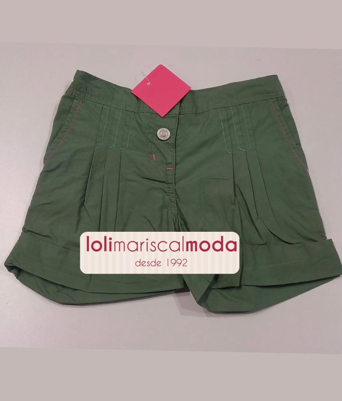 Pantalón Corto niña verde 1 lolimariscalmoda 7.90